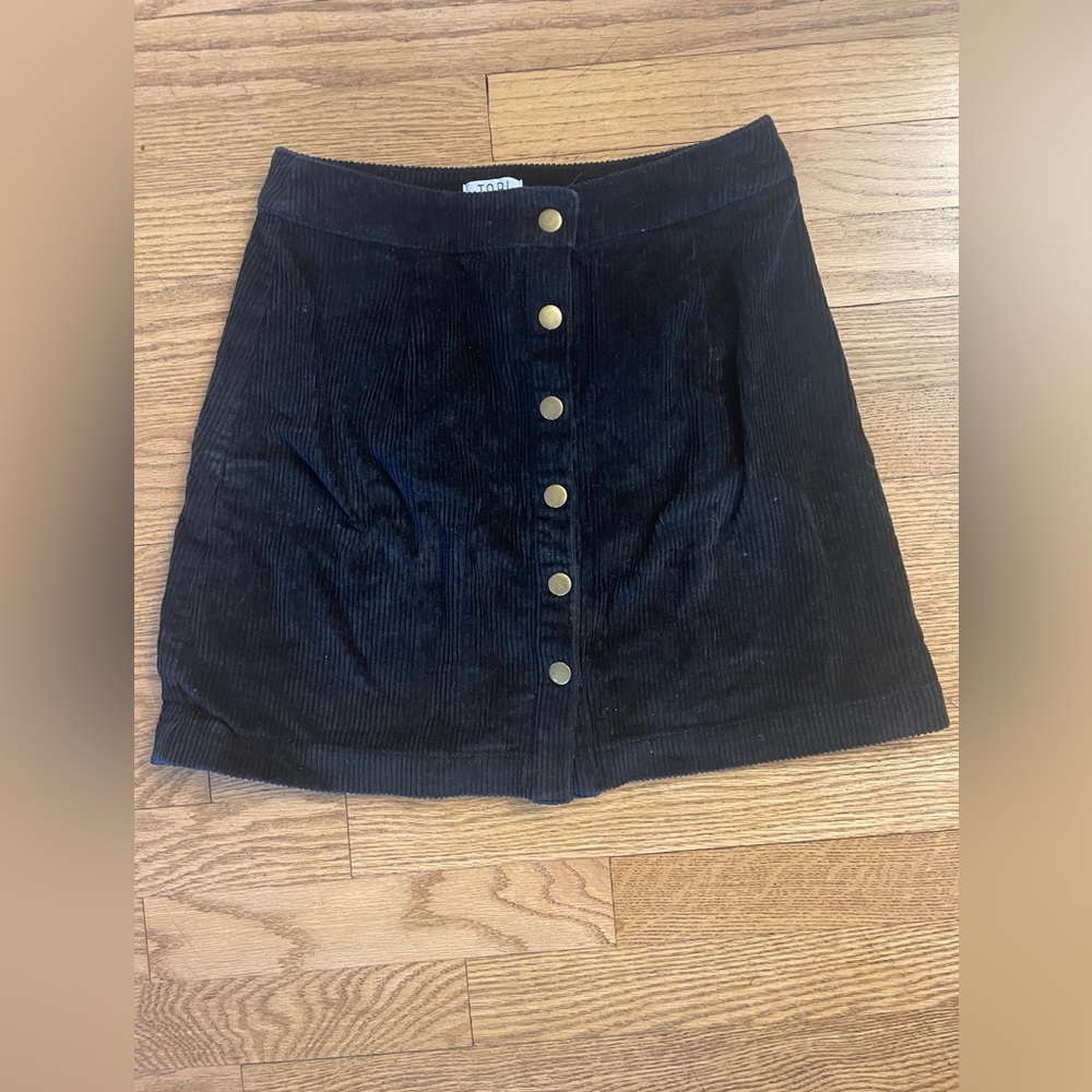 Tobi Corduroy High Waisted Button Down Skirt